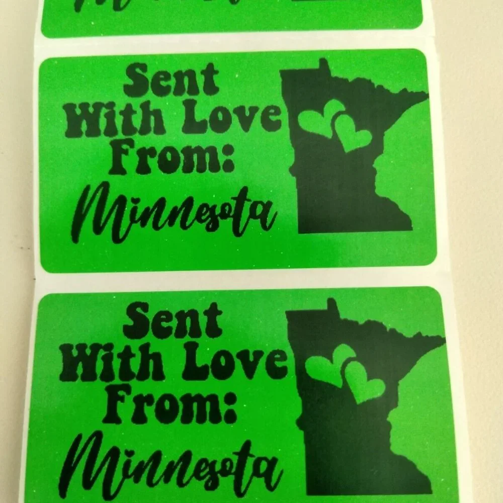 💙100 Minnesota- Shipping Labels Thermal Packaging Stickers 2.25